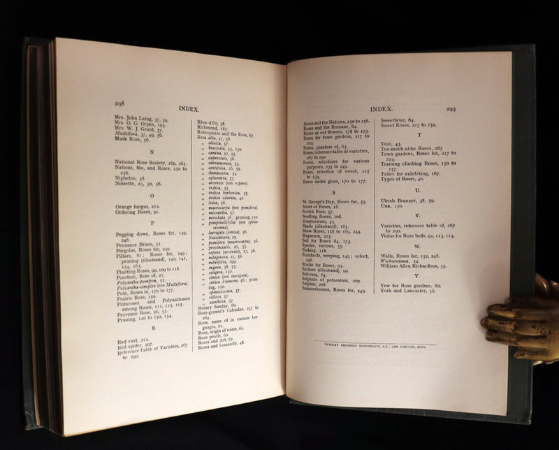 1914 Scarce Gardening Book - ROSES AND ROSE GARDENS by Walter P. Wright. Illustrated.