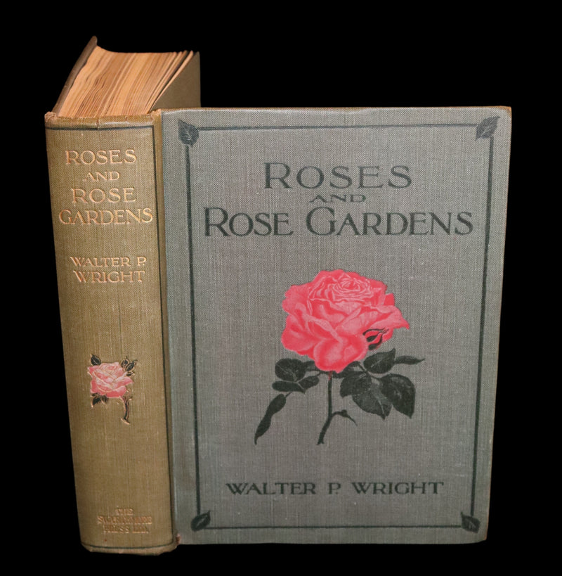 1914 Scarce Gardening Book - ROSES AND ROSE GARDENS by Walter P. Wright. Illustrated.