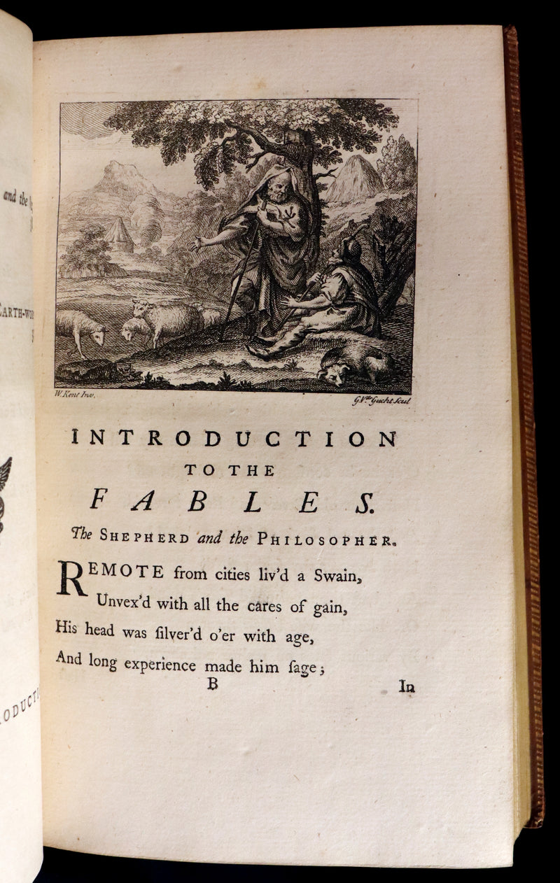 1757 Rare Book - FABLES in Verse by John Gay for the Prince William Augustus. Illustrated.