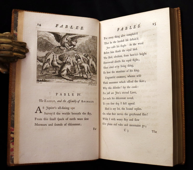 1757 Rare Book - FABLES in Verse by John Gay for the Prince William Augustus. Illustrated.