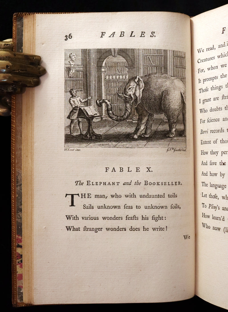 1757 Rare Book - FABLES in Verse by John Gay for the Prince William Augustus. Illustrated.