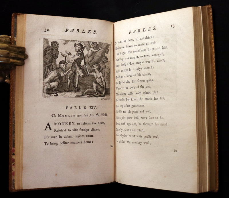 1757 Rare Book - FABLES in Verse by John Gay for the Prince William Augustus. Illustrated.