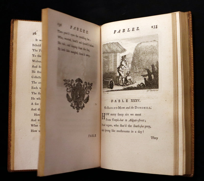 1757 Rare Book - FABLES in Verse by John Gay for the Prince William Augustus. Illustrated.