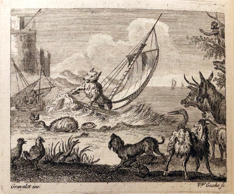 1757 Rare Book - FABLES in Verse by John Gay for the Prince William Augustus. Illustrated.