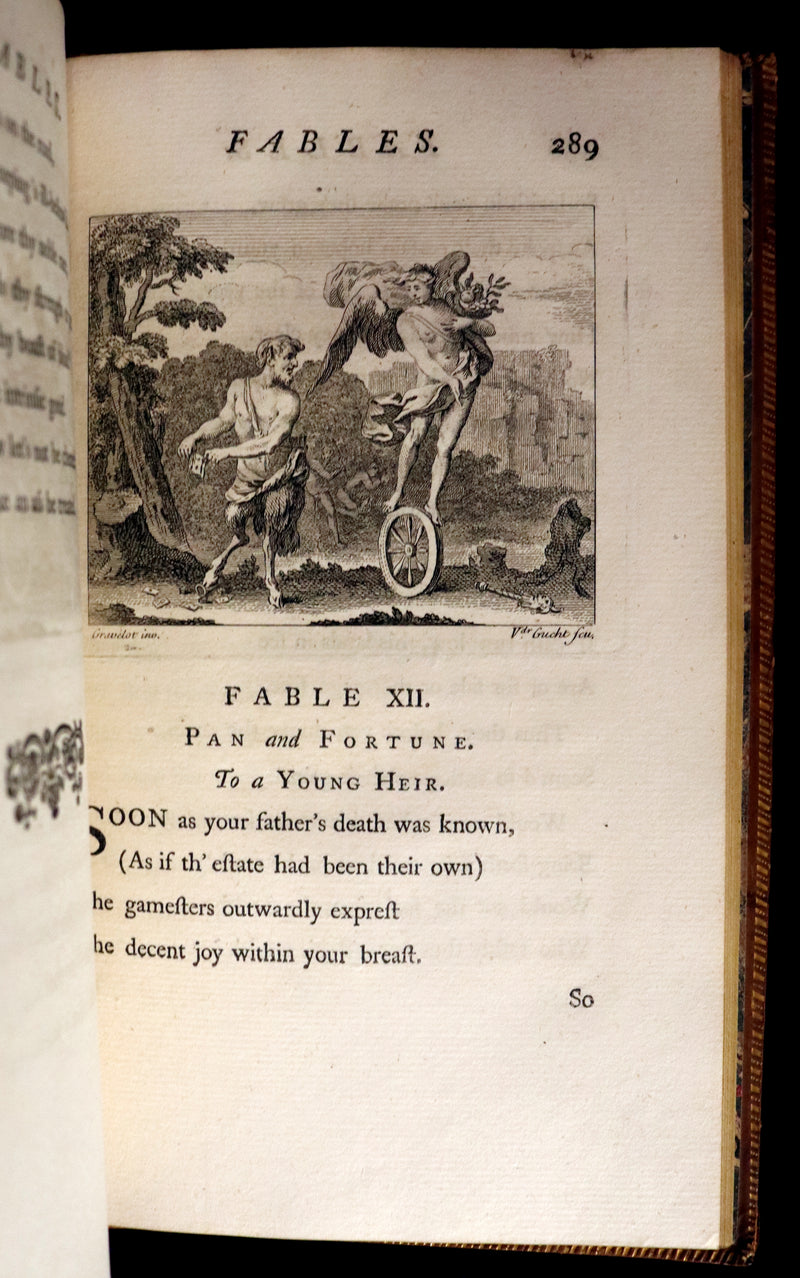 1757 Rare Book - FABLES in Verse by John Gay for the Prince William Augustus. Illustrated.