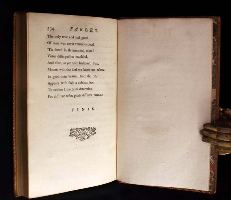 1757 Rare Book - FABLES in Verse by John Gay for the Prince William Augustus. Illustrated.