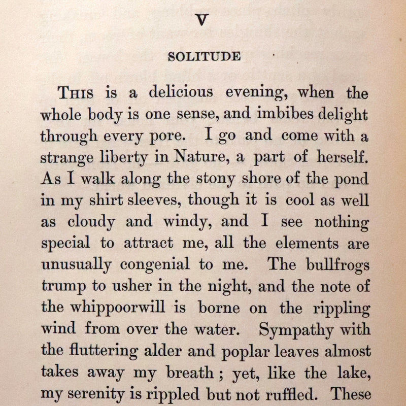 1893 Rare Book - WALDEN or, Life in the Woods by Henry David Thoreau.