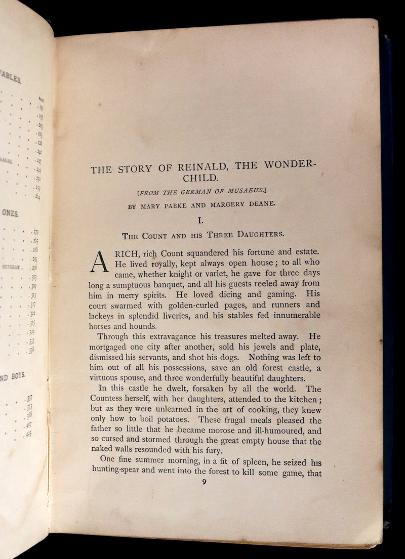 1892 Scarce Victorian Book - Fifty-Two Fairy Tales signed by Alfred Henry Miles. Illustrated.