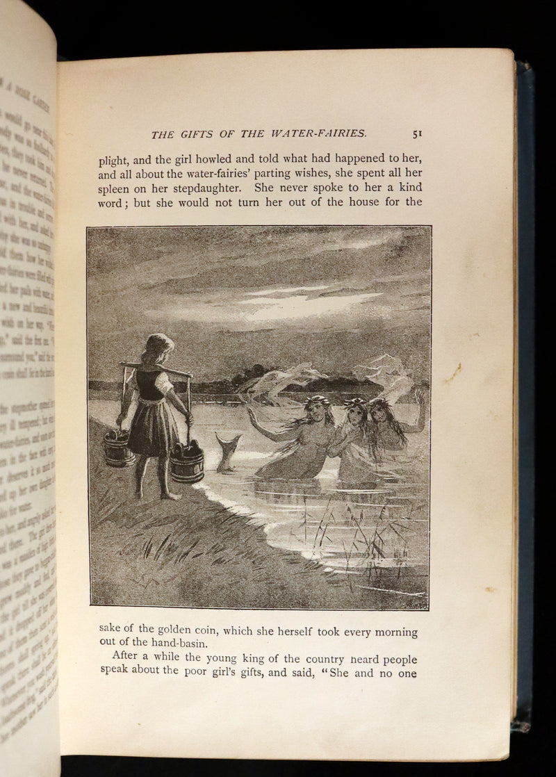 1892 Scarce Victorian Book - Fifty-Two Fairy Tales signed by Alfred Henry Miles. Illustrated.