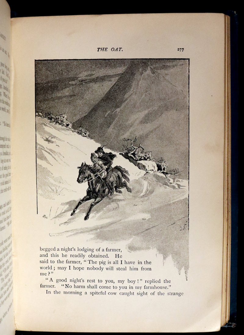 1892 Scarce Victorian Book - Fifty-Two Fairy Tales signed by Alfred Henry Miles. Illustrated.