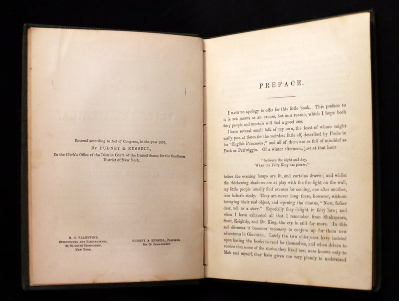 1859 Scarce Book - The FAIRIES IN AMERICA by Spencer W. Cone. Illustrated.