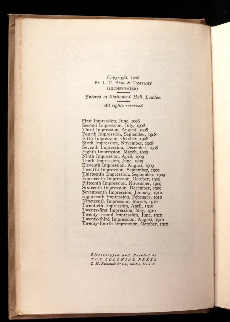 1910 Rare Early Edition - ANNE OF GREEN GABLES by Lucy Maud Montgomery. Illustrated.