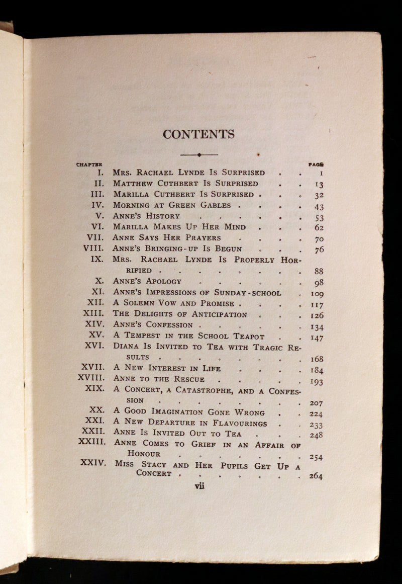 1910 Rare Early Edition - ANNE OF GREEN GABLES by Lucy Maud Montgomery. Illustrated.