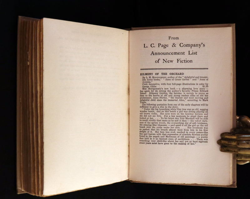 1910 Rare Early Edition - ANNE OF GREEN GABLES by Lucy Maud Montgomery. Illustrated.