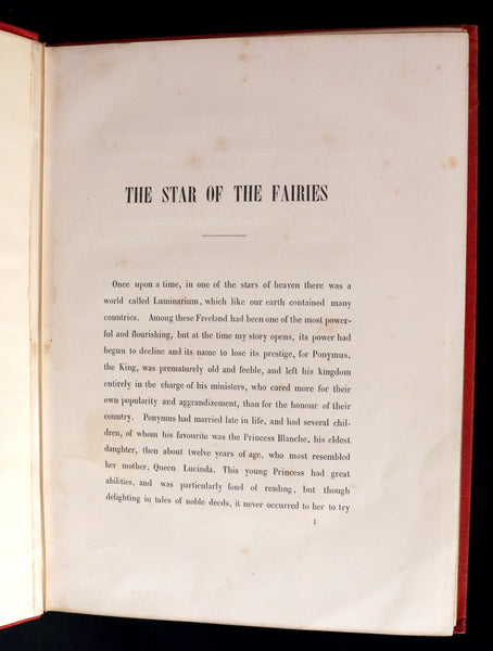 1881 Rare First Edition - The Star of the Fairies by Mrs C. W. Elphinstone Hope, illustrated by John Laurent.
