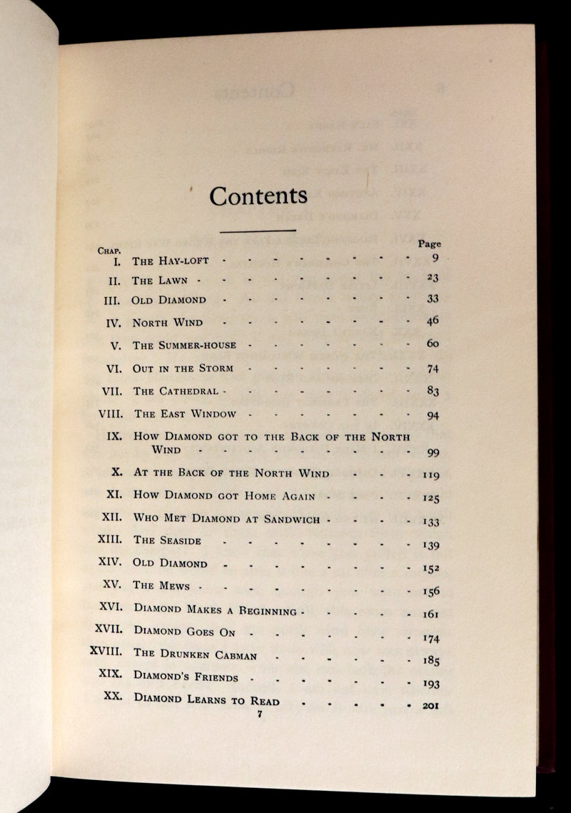 1925 Rare Book - AT THE BACK OF THE NORTH WIND by George MacDonald.
