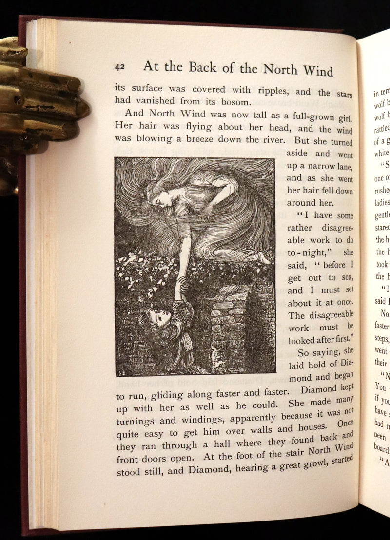 1925 Rare Book - AT THE BACK OF THE NORTH WIND by George MacDonald.