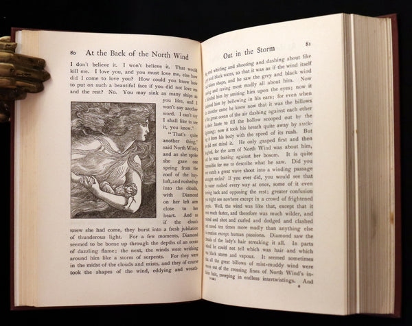 1925 Rare Book - AT THE BACK OF THE NORTH WIND by George MacDonald.