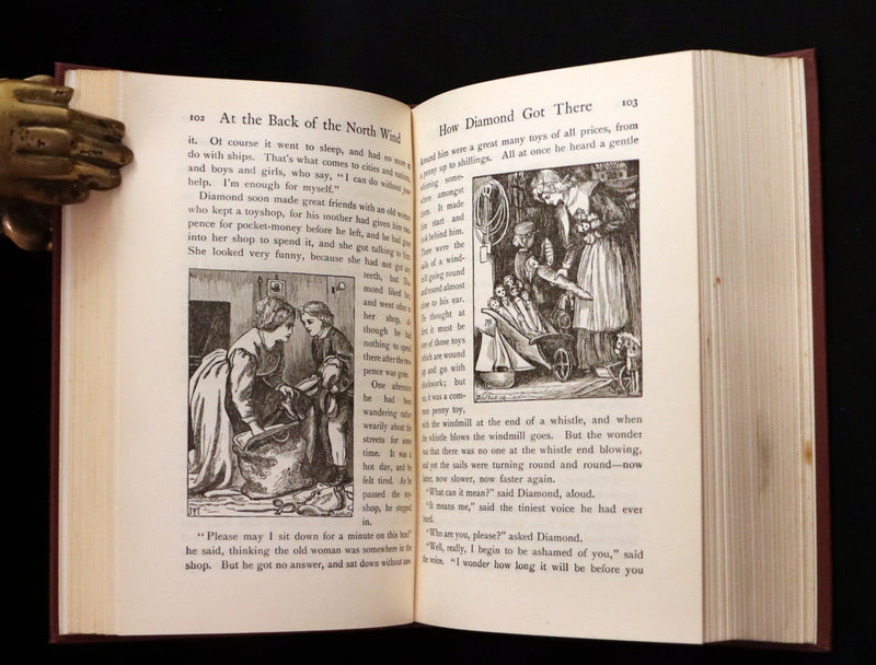 1925 Rare Book - AT THE BACK OF THE NORTH WIND by George MacDonald.