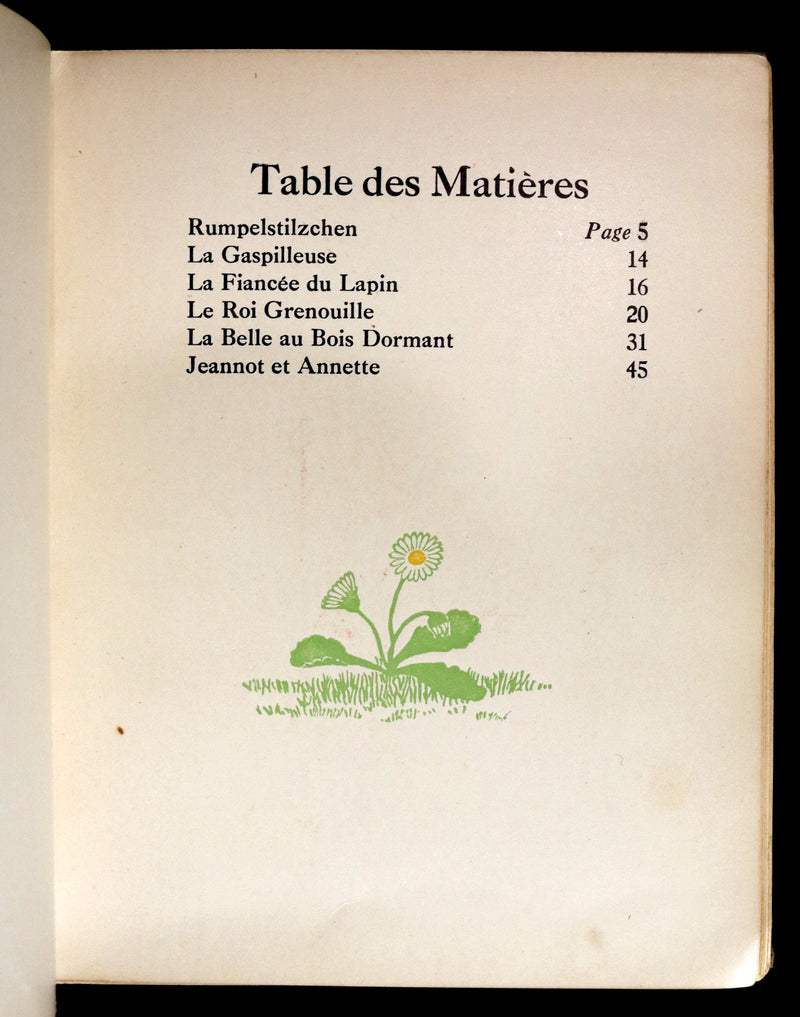 1910 Rare French Book - GRIMM's Fairy Tales - Recueil De Contes De Grimm illustrated by Gilbert James.