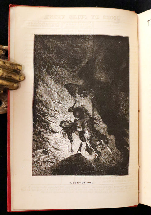 1891 Rare Book - Jules Verne Child of the Cavern Or Strange Doings Underground. Author's Illustrated Edition.