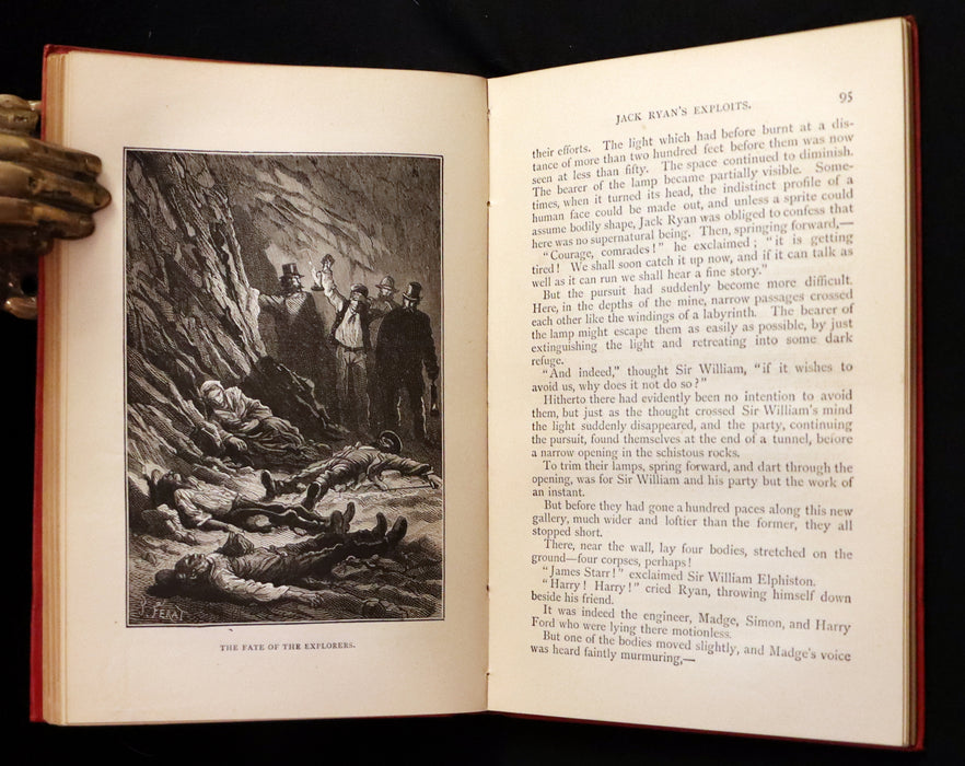 1891 Rare Book - Jules Verne Child of the Cavern Or Strange Doings Underground. Author's Illustrated Edition.