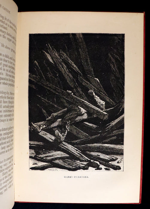 1891 Rare Book - Jules Verne Child of the Cavern Or Strange Doings Underground. Author's Illustrated Edition.