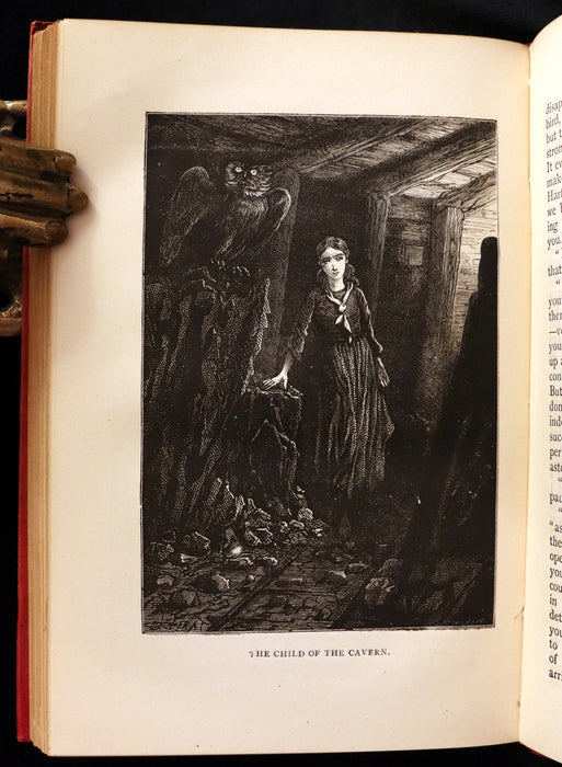 1891 Rare Book - Jules Verne Child of the Cavern Or Strange Doings Underground. Author's Illustrated Edition.