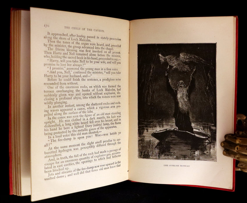 1891 Rare Book - Jules Verne Child of the Cavern Or Strange Doings Underground. Author's Illustrated Edition.