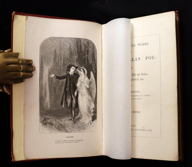 1852 Rare Book - The Poetical Works of EDGAR ALLAN POE with a notice of his Life and Genius.