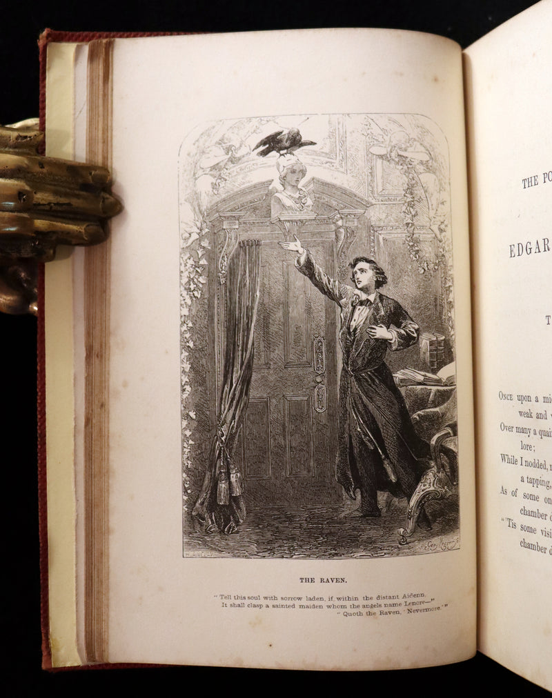1852 Rare Book - The Poetical Works of EDGAR ALLAN POE with a notice of his Life and Genius.