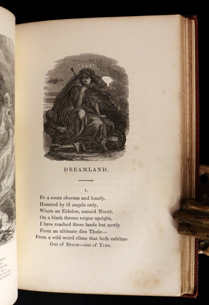 1852 Rare Book - The Poetical Works of EDGAR ALLAN POE with a notice of his Life and Genius.