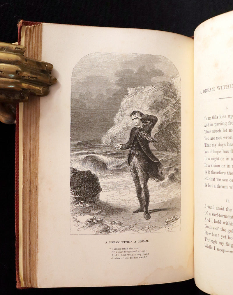 1852 Rare Book - The Poetical Works of EDGAR ALLAN POE with a notice of his Life and Genius.