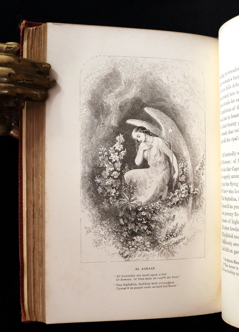 1852 Rare Book - The Poetical Works of EDGAR ALLAN POE with a notice of his Life and Genius.