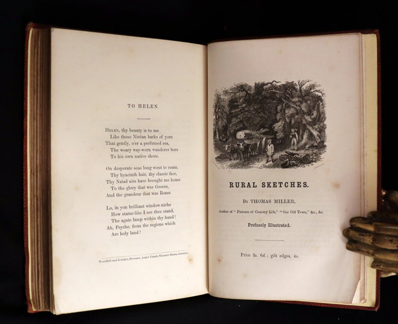 1852 Rare Book - The Poetical Works of EDGAR ALLAN POE with a notice of his Life and Genius.