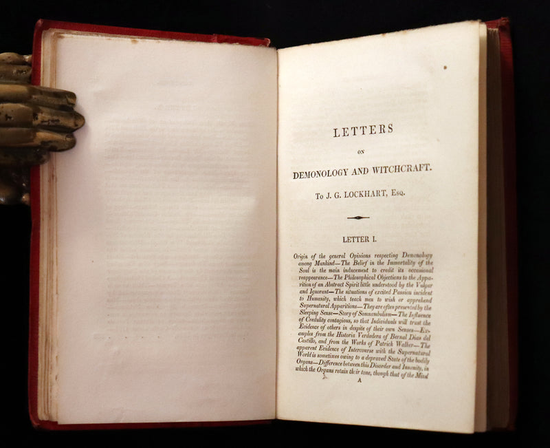 1831 Rare 2ndED Walter Scott - Letters on Demonology & Witchcraft - WITCHES & FAIRIES