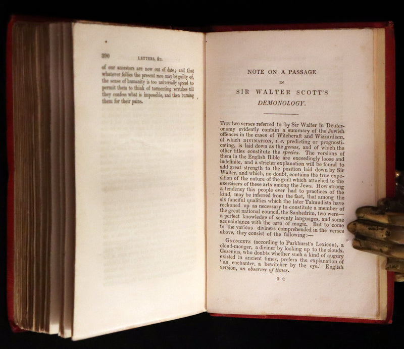 1831 Rare 2ndED Walter Scott - Letters on Demonology & Witchcraft - WITCHES & FAIRIES