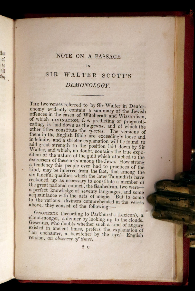 1831 Rare 2ndED Walter Scott - Letters on Demonology & Witchcraft - WITCHES & FAIRIES