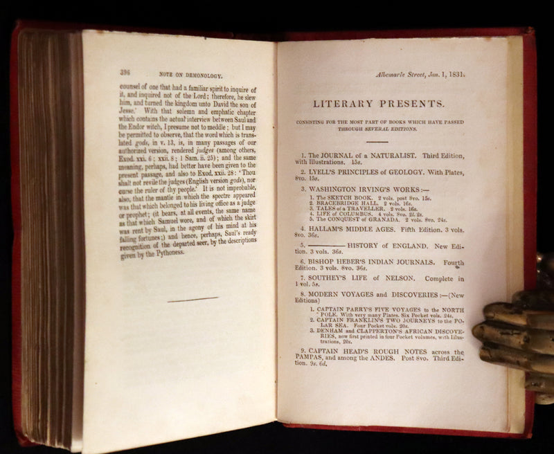 1831 Rare 2ndED Walter Scott - Letters on Demonology & Witchcraft - WITCHES & FAIRIES
