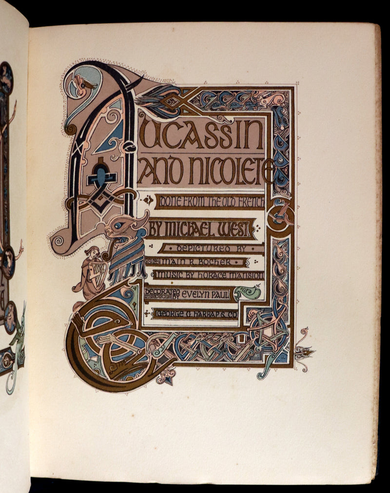 1917 Scarce Edition - Aucassin and Nicolete, Knighthood and Chivalry illustrated by Evelyn Paul.
