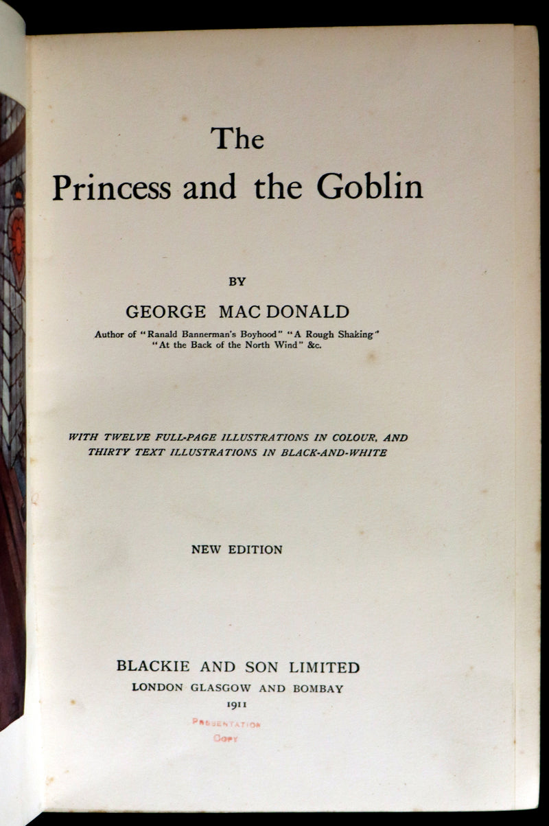 1911 Rare Edition - The PRINCESS and the GOBLIN by George MacDonald. Illustrated.