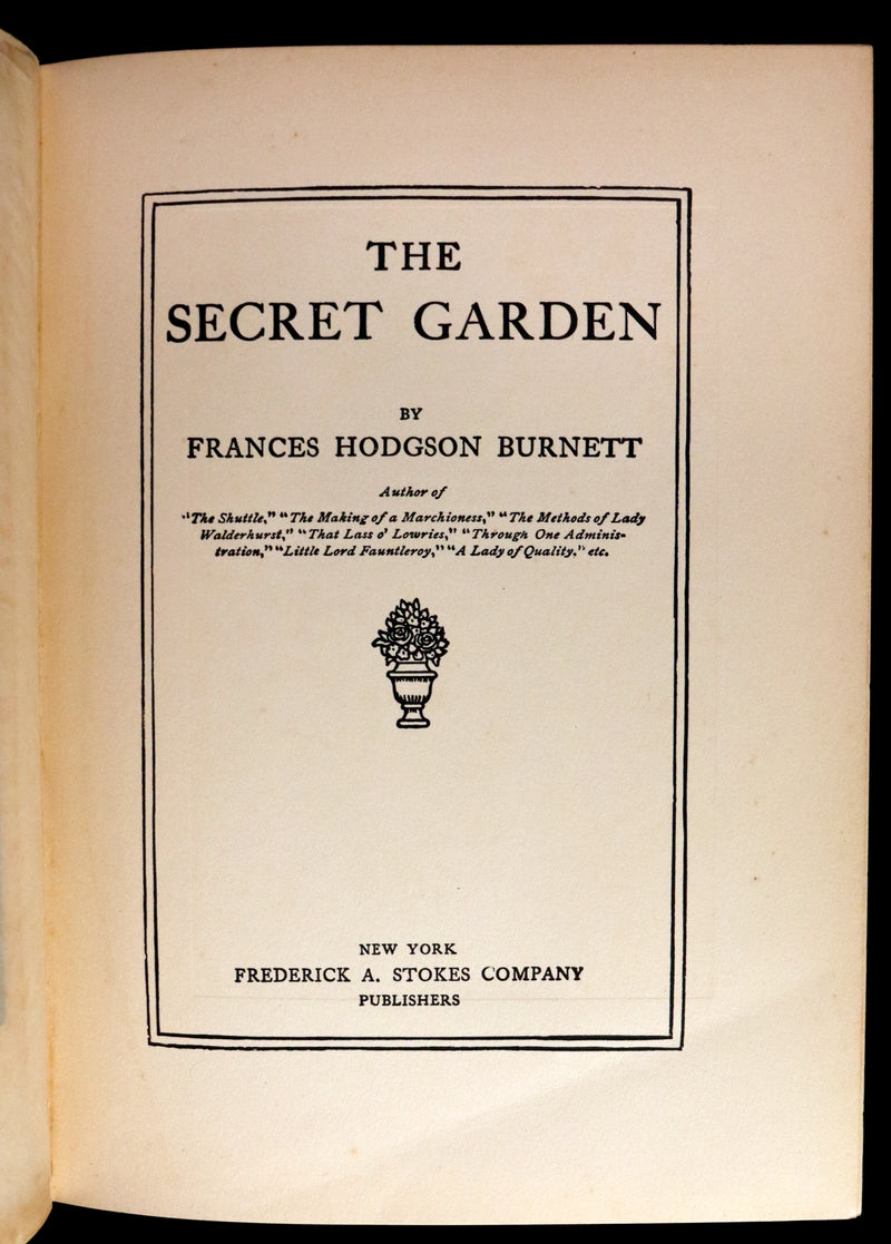 1911 Rare First Edition Book - The SECRET GARDEN by Frances Hodgson Burnett.
