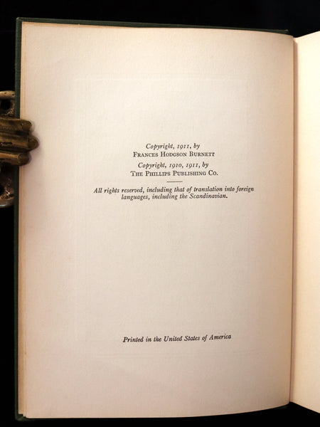 1911 Rare First Edition Book - The SECRET GARDEN by Frances Hodgson Burnett.