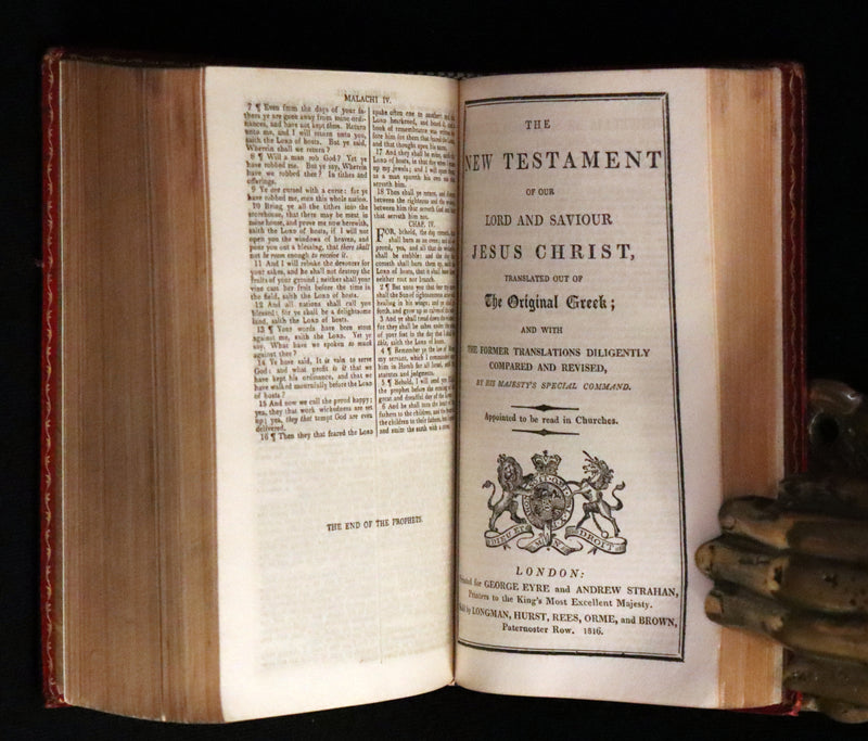 1814 Morocco Binding - THE HOLY BIBLE, Containing the Old Testament, and the New.