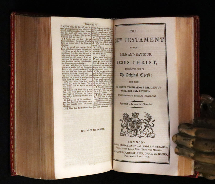 1814 Morocco Binding - THE HOLY BIBLE, Containing the Old Testament, and the New.