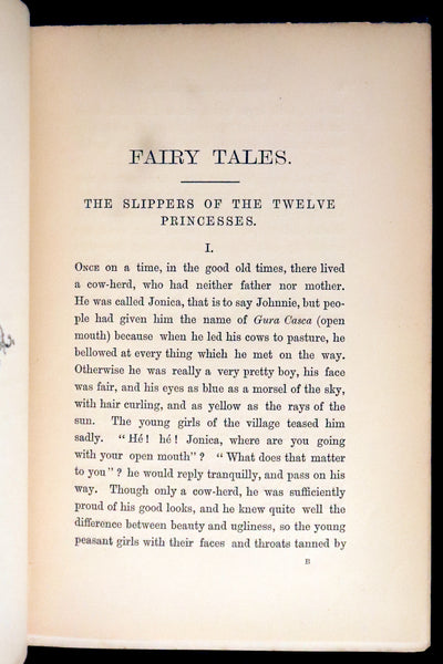 1881 Scarce First Edition - Roumanian Fairy Tales and Legends by E. B. Mawr.