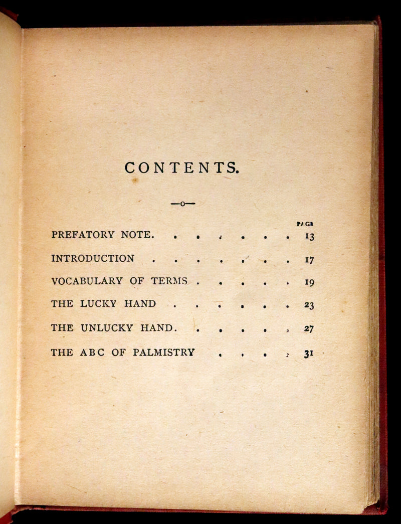 1890 Scarce Book - Character and Fortune Revealed. The ABC Guide to PALMISTRY by Paul Bello.