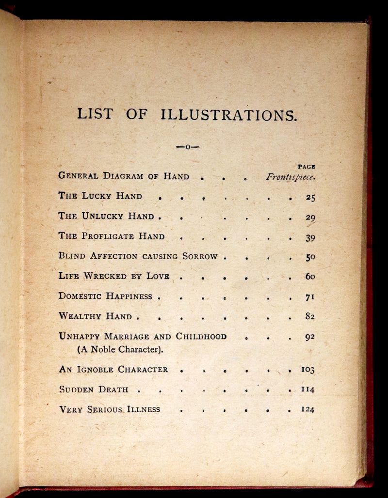 1890 Scarce Book - Character and Fortune Revealed. The ABC Guide to PALMISTRY by Paul Bello.