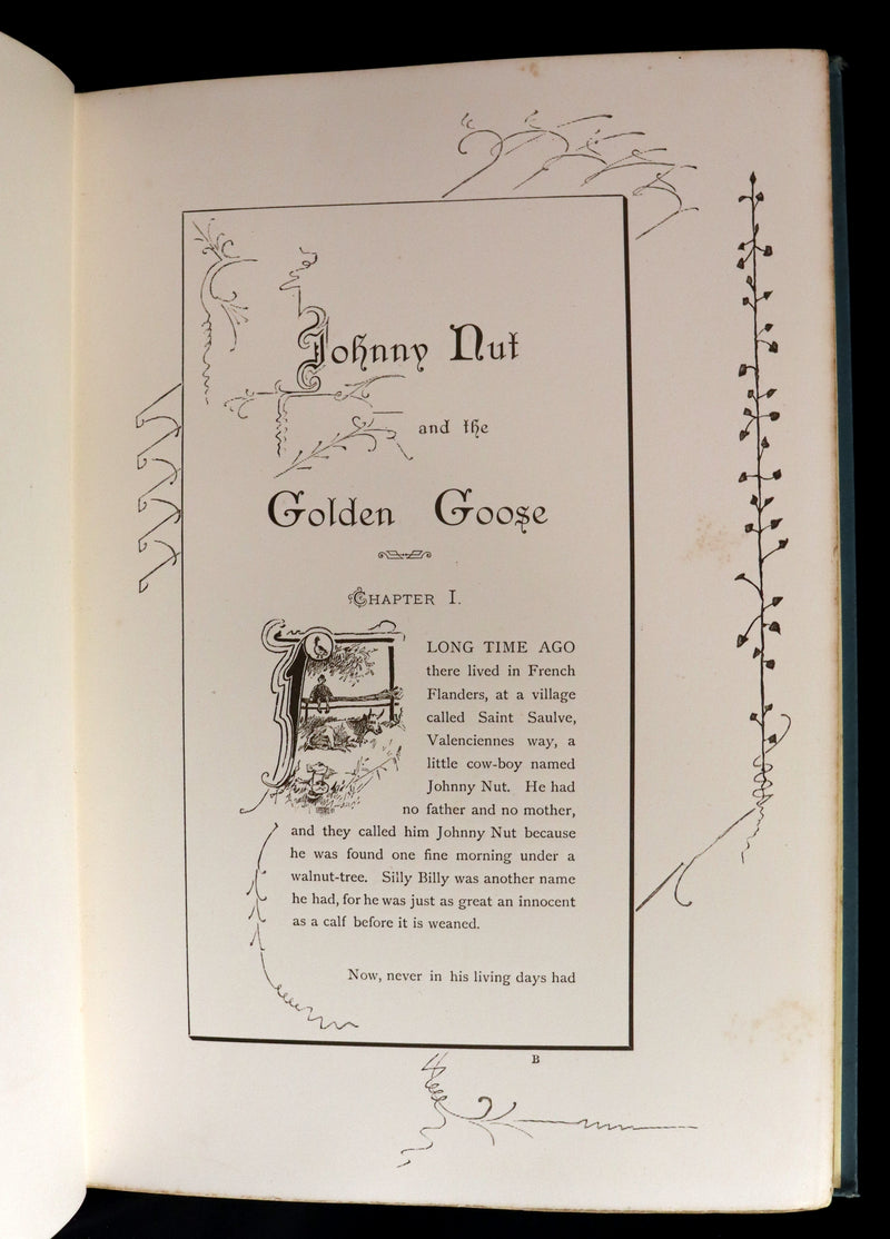 1887 Rare First Edition - Johnny Nut and the Golden Goose by Andrew Lang. Illustrated.