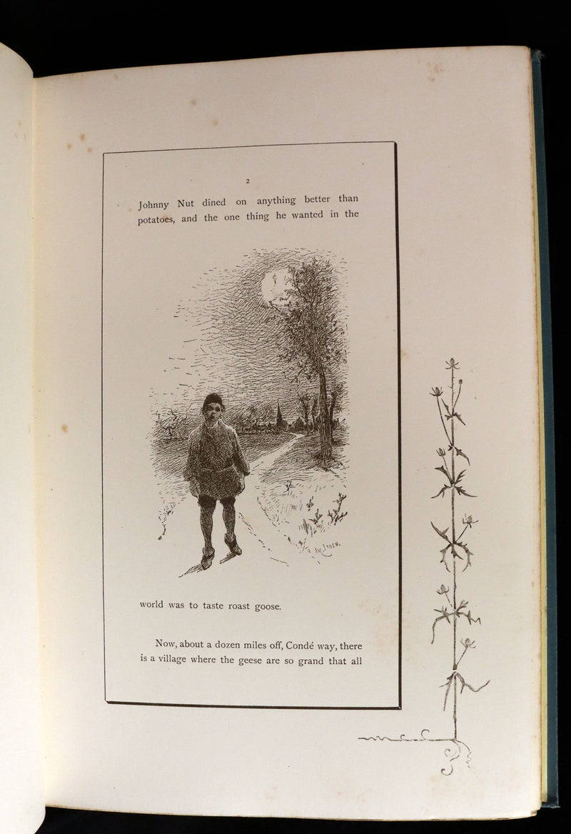 1887 Rare First Edition - Johnny Nut and the Golden Goose by Andrew Lang. Illustrated.